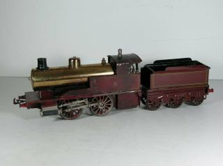 1910s Bing Live Steam Engine Railroad Locomotive And Tender Model Train 1 Gauge