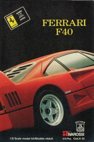 Rivaross Pocher 1:8 Ferrari F40 Multimeida Model Kit K55u