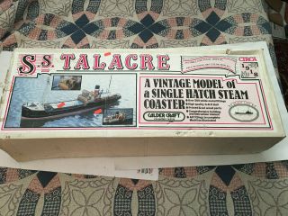 Vintage Rare Very Large S.  S.  Talacre Scale 1:48 Wood & Plastic Model Ship Kit