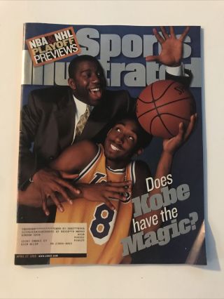 Sports Illustrated April 27 1998 Magic Johnson & Kobe Bryant Los Angeles Lakers
