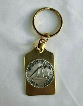 America’s Cup 1851 - 1983 Vintage Gold Key Chain Sailing Yachts Racing