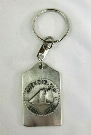 America’s Cup 1851 - 1983 Vintage Silver Key Chain Sailing Yachts Racing