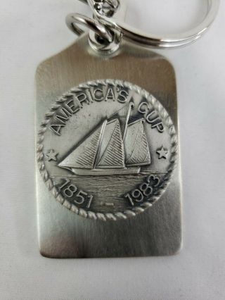 America’s Cup 1851 - 1983 Vintage Silver Key Chain Sailing Yachts Racing 3