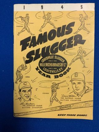 1945 Famous Louisville Slugger Yearbook Boudreau