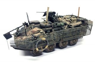 Pro Built 1/35 Trumpeter M - 1126 Stryker With Pe Slat Armor.  Ied Hit