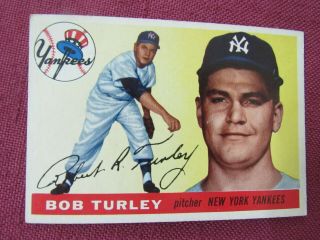 1955 Topps Baseball - 38 Bob Turley,  P,  York Yankees
