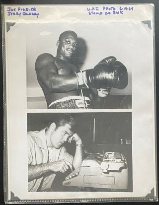 1969 Upi Telephoto - Boxing Legends Joe Frazier Jerry Quarry