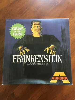 1972 Aurora Vintage Frankenstein Glows In The Dark Model Kit 449 Mib