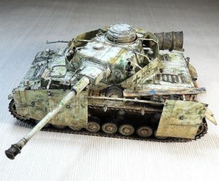 Pro - Built 1/35 Pz Iv H Ww2 German Tank - Finished Model
