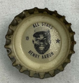 Mlb 1967 - 1968 Coke Baseball Bottle Cap - Henry “hank” Aaron,  Atlanta Braves (hof)