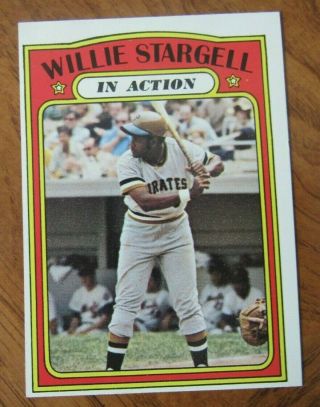 1972 Topps Baseball - 448 Willie Stargell In Action