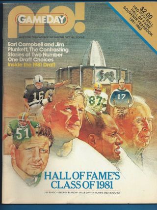 1981 Nfl Pro Football Hall Of Fame Game Program Browns Falcons