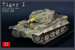 Pro - Built 1/35 Ww2 German Tiger I Late Heavy Tank - Finished Model