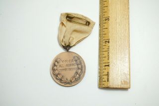 ANTIQUE YMCA ALL AROUND CHAMPIONSHIP 3RD SMALL CLUBS TRACK AND FIELD MEDAL AWARD 3
