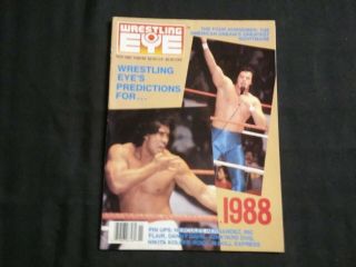 Wrestling Eye Nov.  1987 Honkey Tonk Man And Ricky Dragon Cover F - Vf