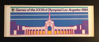 Los Angeles 1984 Summer Olympics Window Decal Bumper Sticker Vtg Olympic Ephemer