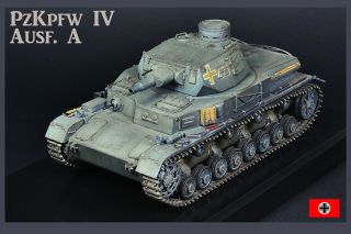 Pro - Built 1/35 Ww2 Pz Iv Ausf.  A German Tank Finished Model In - Stock