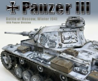 Pro Built German Panzer Iii Tank 1/35 Scale Ww Ii Dragon Model Battle Of Moscow