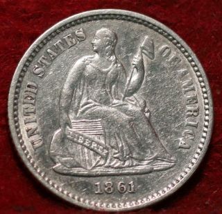 1861 Philadelphia Silver Seated Half Dime