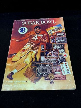 1983 Sugar Bowl Game Day Program Penn State Vs Georgia