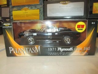 1971 Plymouth Cuda 340 Convertible Phantasm Ertl American Muscle 1:18 Scale