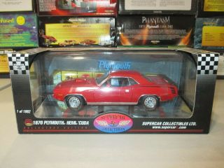 1970 Plymouth Hemi Cuda Red Highway 61 Supercar Collectibles 1:18 Scale