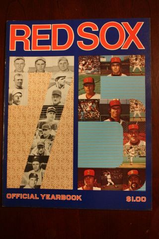 Vintage 1975 Boston Red Sox Official Yearbook