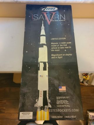 Open Box Oop Estes 2157 Saturn V Apollo Ii 1/100 Scale Model Rocket Kit
