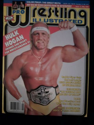 Pro Wrestling Illustrated Pwi May 90 Hogan W/ Muta Poster Wcw Wwe Wwf