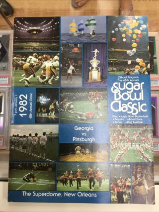 1982 Sugar Bowl Program Georgia V Pitt Panthers Superdome Ex 68522