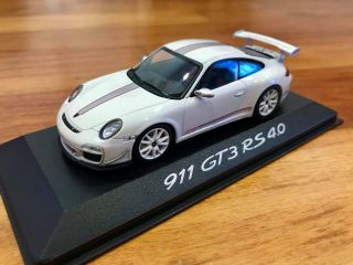 1/43 Minichamps Porsche 911 (997.  20 Gt3 Rs 4.  0 White