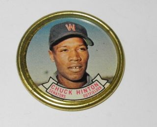 1964 Topps Baseball Coin Pin 38 Chuck Hinton Washington Senators Near