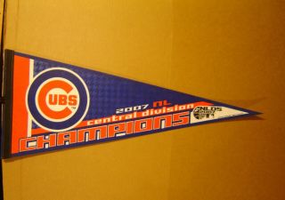 2007 Chicago Cubs Central Division Champions Mlb Baseball Wincraft Pennant