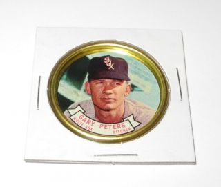 1964 Topps Baseball Coin Pin 71 Gary Peters Chicago White Sox Near