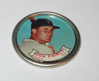 1964 Topps Baseball Coin Pin 54 Ron Fairly Los Angeles Dodgers Near
