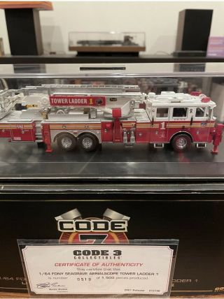 Code 3 Fdny Tower Ladder Seagrave Aerialscope 1:64 Diecast Truck