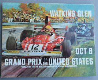 Oct 6 1974 Grand Prix Of The United States Watkins Glen Ny Program Formula 1