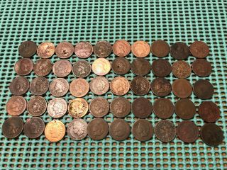 Complete Roll Of 50 1883 Indian Head Pennies