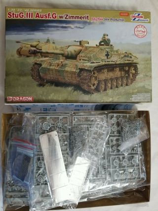 2012 Dragon 6633 Stug.  Iii Ausf.  G W/zimmerit 1944 Late - 1/35 Scale Open Box Kit