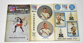 3 York Rangers Yearbooks,  1969 - 70,  1970 - 71,  1971 - 72