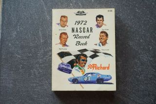 1972 Nascar Record Book Auto Racing Stock Car Racing