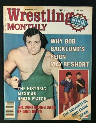 Wrestling Monthly November1978 Bob Backlund 