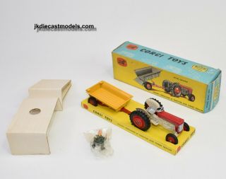 Corgi Toys Gift Set 29 Massey - Ferguson 65 With Tipper Trailer Tractor Virtually