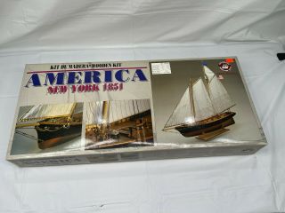 Constructo Wooden Model Kit America York 1851 1:56 Jc 80.  827