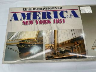 Constructo Wooden Model Kit America York 1851 1:56 JC 80.  827 2