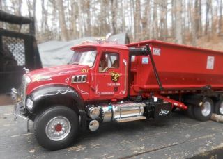 First Gear 1/34 Custom Roy Strom Mack Granite Roll Off Trash Garbage Truck