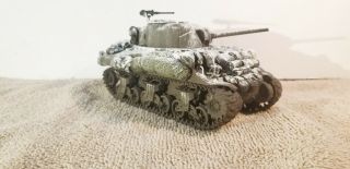 Built 1/35 Ww2 Us Army M4 Battle Of The Bulge Sherman Tank Professionally Built