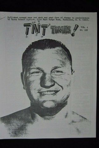 Wrestling Clippings Fanzine Tnt Times Tn Fl Ks Ne Tx Ga Nc Nj Va Ca Pa Ny 1981