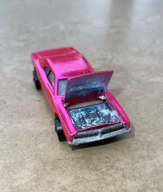 RARE Hot Wheels Redline Custom Dodge Charger 1968 Hot Pink Made in USA 3