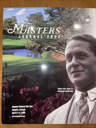2002 Masters Golf Tourney Program& Practice Ticket Augusta National Tiger Woods